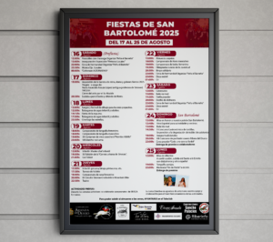 Diseño del cartel de Fiestas de Sinovas en honor a San Bartolomé 2025